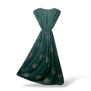 Saks 5th Ave Emerald Forest Fairy Dressing-Gown 70s Vintage Tom Bezduda Perfect